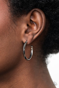 Black,Earrings Hoop,Gunmetal,On The Brink Black ✧ Hoop Earrings