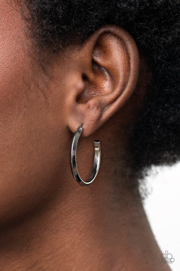 On The Brink Black ✧ Hoop Earrings Hoop Earrings
