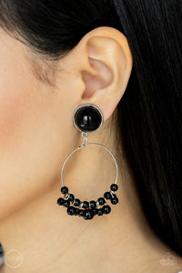 Black,Earrings Clip-On,Cabaret Charm Black ✧ Clip-On Earrings
