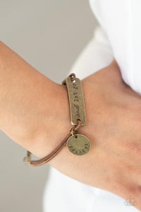Bracelet Clasp,Brass,Inspirational,Suede,Believe and Let Go Brass  ✧ Bracelet