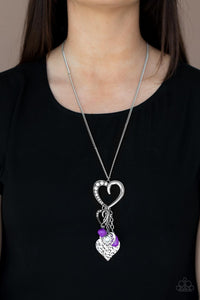 Hearts,Necklace Long,Purple,Valentine's Day,Flirty Fashionista Purple ✧ Necklace