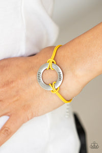Bracelet Clasp,Inspirational,Yellow,Choose Happy Yellow  ✧ Bracelet