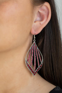 Earrings Fish Hook,Red,Showcase Sparkle Red ✧ Earrings