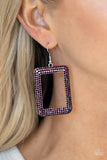 World FRAME-ous Purple ✧ Earrings Earrings