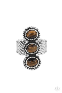 Brown,Ring Wide Back,Tiger's Eye,Peaceful Paradise Brown ✧ Ring
