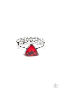 Red,Ring Skinny Back,Tenacious Twinkle Red ✧ Ring
