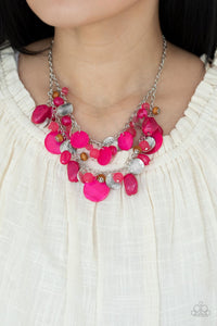 Necklace Short,Necklace Wooden,Pink,Sets,Wooden,Spring Goddess Pink ✧ Necklace