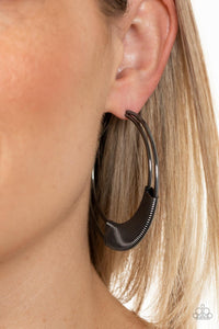 Black,Earrings Hoop,Gunmetal,Artisan Attitude Black ✧ Hoop Earrings