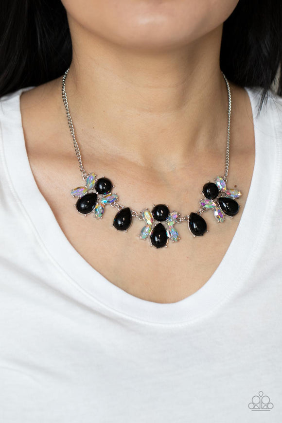 Galaxy Gallery Black ✧ Iridescent Necklace Short