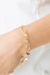 4thofJuly,Bracelet Clasp,Gold,Holiday,Patriotic,Stars and Sparks Gold ✧ Bracelet