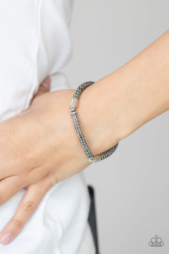 Fearlessly Unfiltered Silver ✧ Hematite Stretch Bracelet Stretch Bracelet