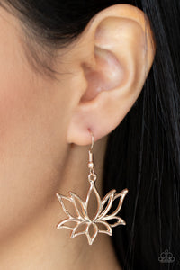Earrings Fish Hook,Rose Gold,Lotus Ponds Rose Gold ✧ Earrings