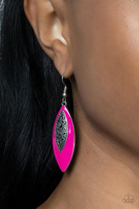 Earrings Fish Hook,Pink,Venetian Vanity Pink ✧ Earrings