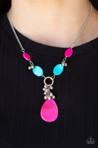 Blue,Multi-Colored,Necklace Short,Pink,Summer Idol Multi ✧ Necklace