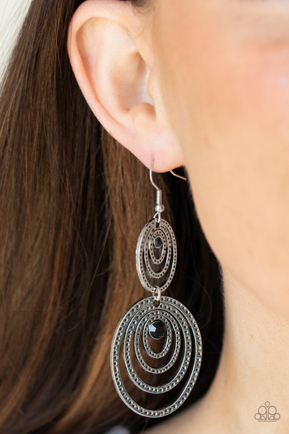 Cosmic Twirl Black ✧ Earrings Earrings