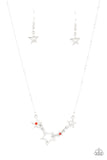 Proudly Patriotic Red ✧ Star Necklace Short