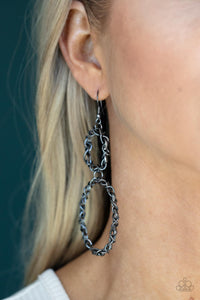 Black,Earrings Fish Hook,Gunmetal,Twist of FABULOUS Black ✧ Earrings