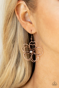 Copper,Earrings Fish Hook,Petal Power Copper ✧ Earrings