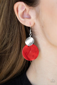 Earrings Fish Hook,Red,Opulently Oasis Red ✧ Earrings