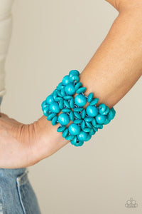 Blue,Bracelet Stretchy,Bracelet Wooden,Wooden,Island Mixer Blue  ✧ Bracelet