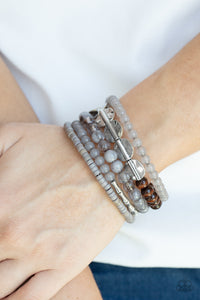 Bracelet Coil,Bracelet Wooden,Gray,Silver,Wooden,Free-Spirited Spiral Silver  ✧ Bracelet