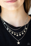 Americana Girl Silver ✧ Star Necklace Short