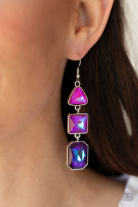 Blue,Earrings Fish Hook,Iridescent,Pink,Purple,UV Shimmer,Cosmic Culture Purple ✧ Iridescent Earrings