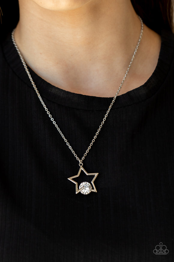 Starry Fireworks White ✧ Star Necklace