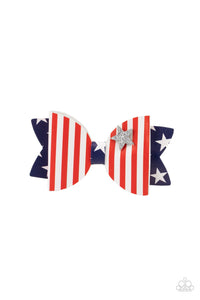 4thofJuly,Blue,Hair Bow,Multi-Colored,Patriotic,Red,Stars,White,Red, White, and Bows Multi✧ Star Hair Bow Clip