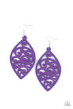 Coral Garden Purple ✧ Wood Earrings Earrings