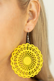 Island Sun Yellow ✧ Wood Earrings Earrings