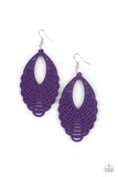 Tahiti Tankini Purple ✧ Wood Earrings Earrings