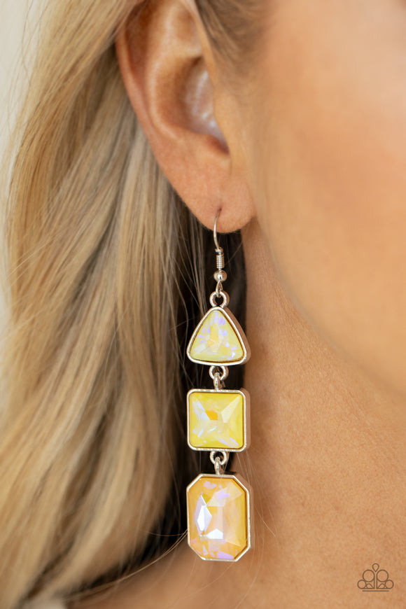 Cosmic Culture Yellow ✧ UV Shimmer Iridescent Earrings Earrings