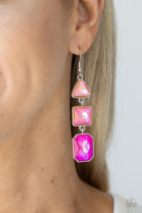 Earrings Fish Hook,Light Pink,Pink,UV Shimmer,Cosmic Culture Pink ✧ UV Shimmer Earrings