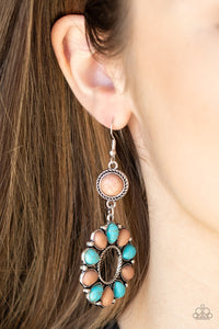Brown,Earrings Fish Hook,Turquoise,Back At The Ranch Multi ✧ Earrings