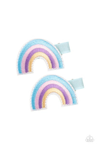 Blue,Gold,Hair Clip,Light Pink,Multi-Colored,Pink,Purple,Follow Your Rainbow Blue ✧ Hair Clip