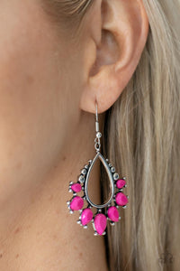 Earrings Fish Hook,Pink,Flamboyant Ferocity Pink ✧ Earrings