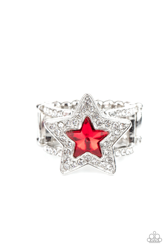 One Nation Under Sparkle Red ✧ Star Ring