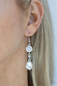 Earrings Fish Hook,White,Graceful Glimmer White ✧ Earrings