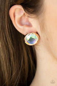 Earrings Post,Gold,Iridescent,Multi-Colored,Double-Take Twinkle Gold ✧ Post Earrings