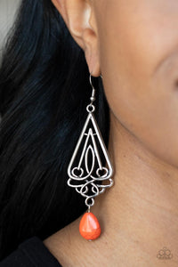 Earrings Fish Hook,Orange,Transcendent Trendsetter Orange ✧ Earrings
