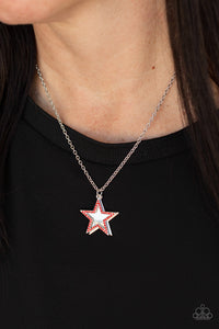 4thofJuly,Necklace Short,Patriotic,Red,Stars,American Anthem Red ✧ Star Necklace