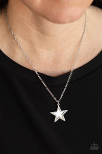 4thofJuly,Necklace Short,Stars,White,American Anthem White ✧ Star Necklace