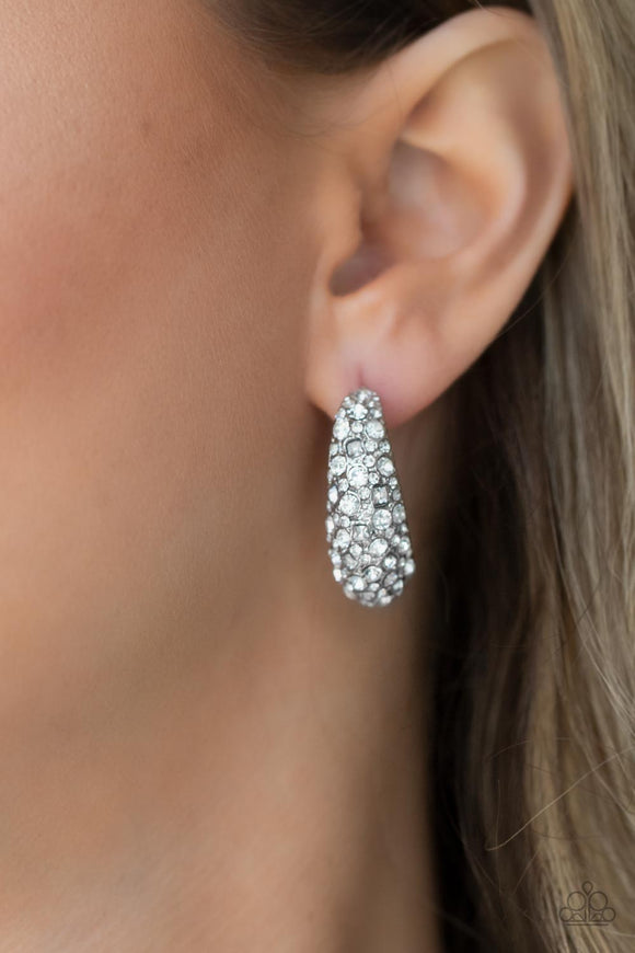 Glamorously Glimmering White ✧ Hoop Earrings Hoop Earrings