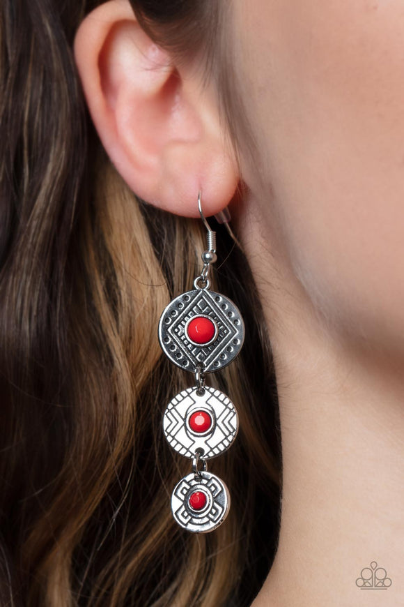 Totem Temptress Red ✧ Earrings Earrings