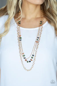 Gold,Multi-Colored,Necklace Long,Artisanal Abundance Multi ✧ Necklace