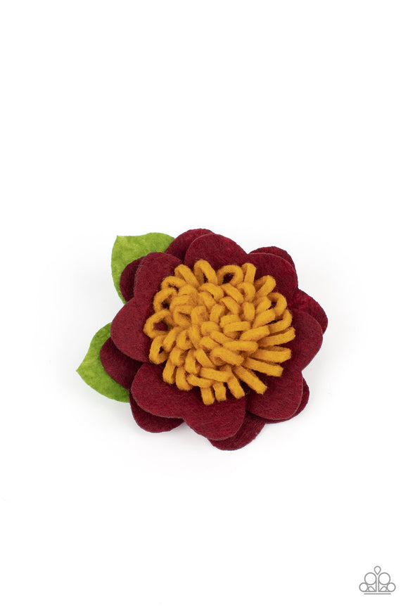 Homegrown Garden Red ✧ Flower Hair Clip Flower Hair Clip Accessory