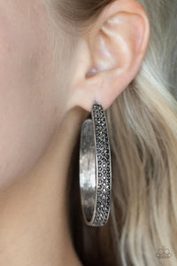 Earrings Hoop,Hematite,Silver,Bossy and Glossy Silver ✧ Hoop Earrings