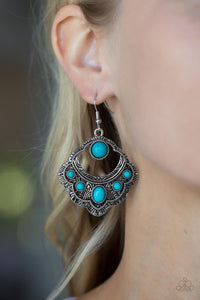 Blue,Earrings Fish Hook,Silver,Turquoise,Saguaro Sunset Blue ✧ Earrings