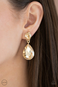 Earrings Clip-On,Gold,Aim For The MEGASTARS Gold ✧ Clip-On Earrings